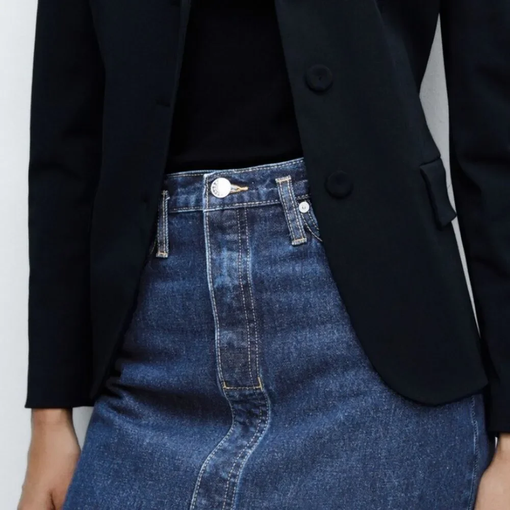 Mango MNG DENIM MIDI-SKIRT Size M